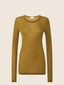 Long-Sleeve T-Shirt in Khaki Green Cupro Jersey | Jacob Cohën