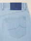 Nicolas Slim 5 Pocket Bermuda Shorts in Light Blue Power Stretch Denim | Jacob Cohën