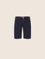 Lou Sport Capsule Slim Bermuda Shorts in Navy Blue Stretch Gabardine | Jacob Cohën