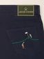 Lou Sport Capsule Slim Bermuda Shorts in Navy Blue Stretch Gabardine | Jacob Cohën