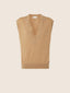 Beige Virgin Wool Vest with Rhinestones | Jacob Cohën