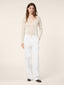 Long-Sleeve Bodysuit in Cream Cotton Blend | Jacob Cohën