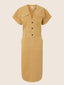 Fitted Dress in Licorice Cotton Bull Denim | Jacob Cohën