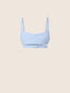 Top bralette en popeline fluide à rayures blanches et bleues | Jacob Cohën