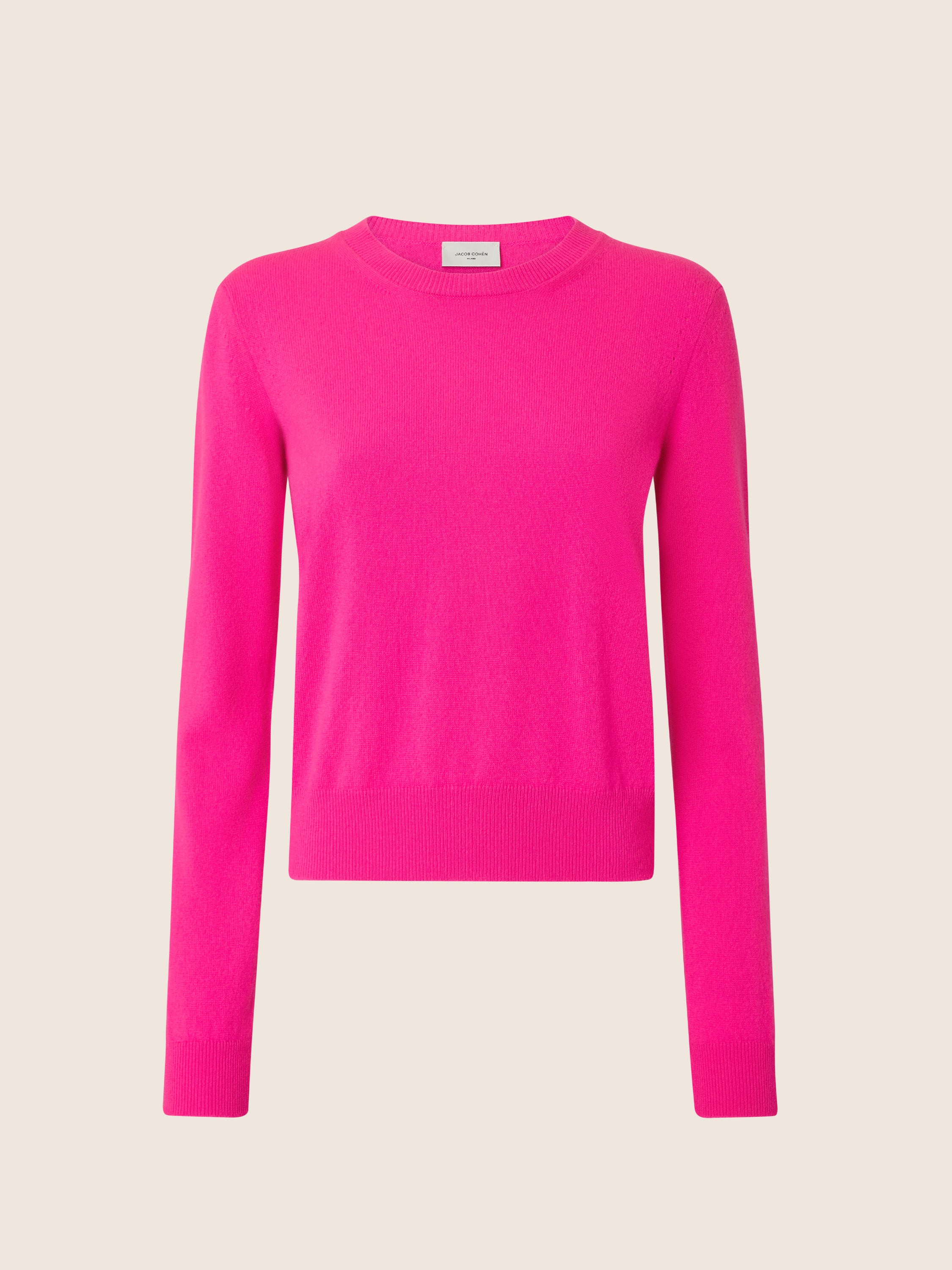 Maglione girocollo in cashmere fucsia neon Jacob Cohën