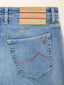 Jean Bard LTD en denim selvedge stretch bleu clair, coupe regular-slim, 5 poches | Jacob Cohën