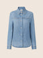Comfy Overshirt in Medium Blue Cotton-Lyocell Denim | Jacob Cohën