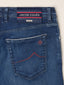 Jeans slim 5 tasche Nick LTD in denim cimosato stretch blu scuro | Jacob Cohën