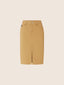 Fitted Skirt in Licorice Slubbed Cotton Canvas | Jacob Cohën