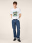 Sport Capsule Crewneck T-Shirt in White Cotton Jersey with Golf Print | Jacob Cohën