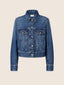 Boxy Trucker Jacket in Dark Blue Cotton-Lyocell Denim | Jacob Cohën