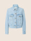 Boxy Trucker Jacket in Light Blue Cotton-Lyocell Denim | Jacob Cohën