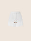 Julie Wide Shorts in Fluid Striped White Poplin | Jacob Cohën