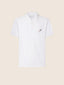 Polo Sport Capsule in piqué di cotone comfort bianco con ricamo tennis | Jacob Cohën