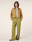 Isabel Straight Pants in Beige Slubbed Cotton and Linen Canvas | Jacob Cohën