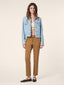 Mary Slim Pants in Brown Stretch Gabardine | Jacob Cohën