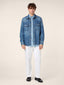 Overshirt in Medium Blue Soft Denim | Jacob Cohën