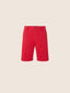 Bermuda Johnny en gabardine extensible rouge, coupe droite | Jacob Cohën