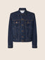 Regular Trucker Jacket in Dark Blue Comfort Stretch Denim | Jacob Cohën