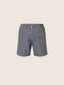 Swim Boxer Shorts in Navy Blue and Beige Technical Fabric with Rope Print | Jacob Cohën