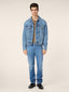 Regular Trucker Jacket in Light Blue Cotton and Lyocell Denim | Jacob Cohën