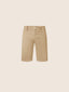 Bermuda Bob en sergé de coton extensible et lyocell beige, coupe slim | Jacob Cohën