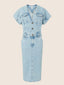 Fitted Dress in Indigo Comfort Denim | Jacob Cohën