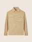Overshirt in beige gabardine with logo print | Jacob Cohën