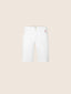 Bermuda Nicolas Sport Capsule en gabardine extensible blanc, coupe slim | Jacob Cohën