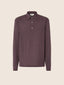 Polo a maniche lunghe in jersey di lana merino bordeaux mélange | Jacob Cohën