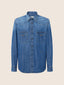 Mid Blue Lightweight Denim Western Shirt | Jacob Cohën