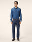 Mid Blue Lightweight Denim Western Shirt | Jacob Cohën