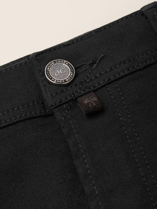 Bard Regular-Slim 5 Pocket Jeans in Super Stretch Stay Black Denim with Rinse Wash