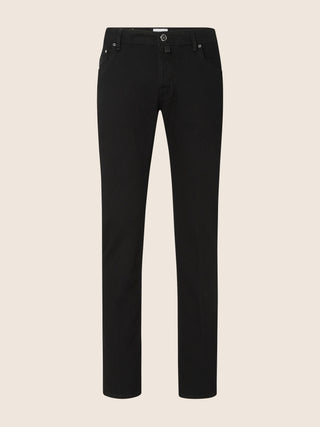 Nick Slim 5 Pocket Jeans in Super Stretch Stay Black Denim with Rinse Wash