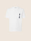 T-shirt girocollo con taschino in jersey di cotone bianco | Jacob Cohën