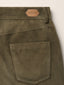 Pantalon Hailey en cuir suédé couleur kaki foncé, coupe décontractée, 5 poches | Jacob Cohën
