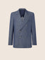 Blue Cashmere Twill Double-Breasted Blazer | Jacob Cohën