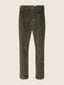Pantalon Henry coupe chino cropped slim, velours côtelé stretch de coton et modal vert foncé | Jacob Cohën