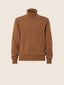 Long-sleeve Turtleneck Knit Sweater in Nut-Brown Cashmere | Jacob Cohën