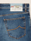Bard Regular-Slim 5 Pocket Jeans in Medium Blue Comfort Denim | Jacob Cohën