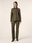 Overshirt in Dark Khaki Suede | Jacob Cohën