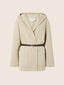 Pea Coat in Cream Wool Double Cloth | Jacob Cohën