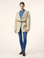 Pea Coat in Cream Wool Double Cloth | Jacob Cohën