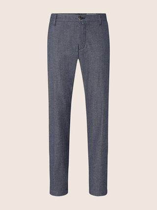 Pantalone chino Gray regular in twill comfort di cotone e lana vergine blu