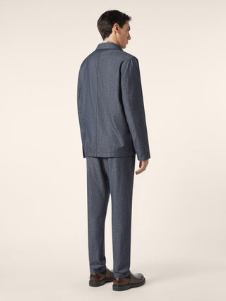 Gray – Pantaloni in twill comfort di cotone e lana