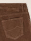 Pantalone 5 tasche Bard regular-slim in velluto a coste sottili stretch color terracotta | Jacob Cohën