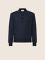 Maglia a maniche lunghe in misto lana e seta blu navy | Jacob Cohën