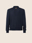 Maglia a maniche lunghe in misto lana e seta blu navy | Jacob Cohën