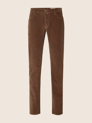 Bard Regular-Slim 5 Pocket Pants in Terracotta Stretch Corduroy