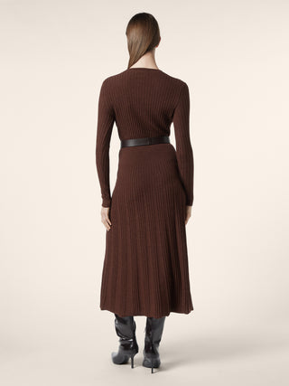 Shaved Wool Ribbed Dress